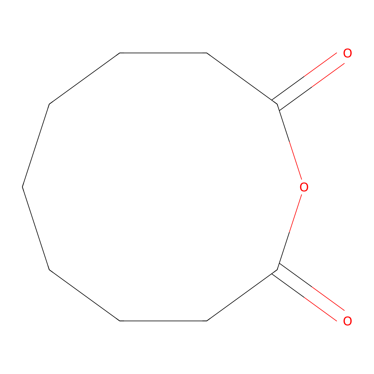 Oxecane-2,10-dione molecular structure, CAS 4196-95-6