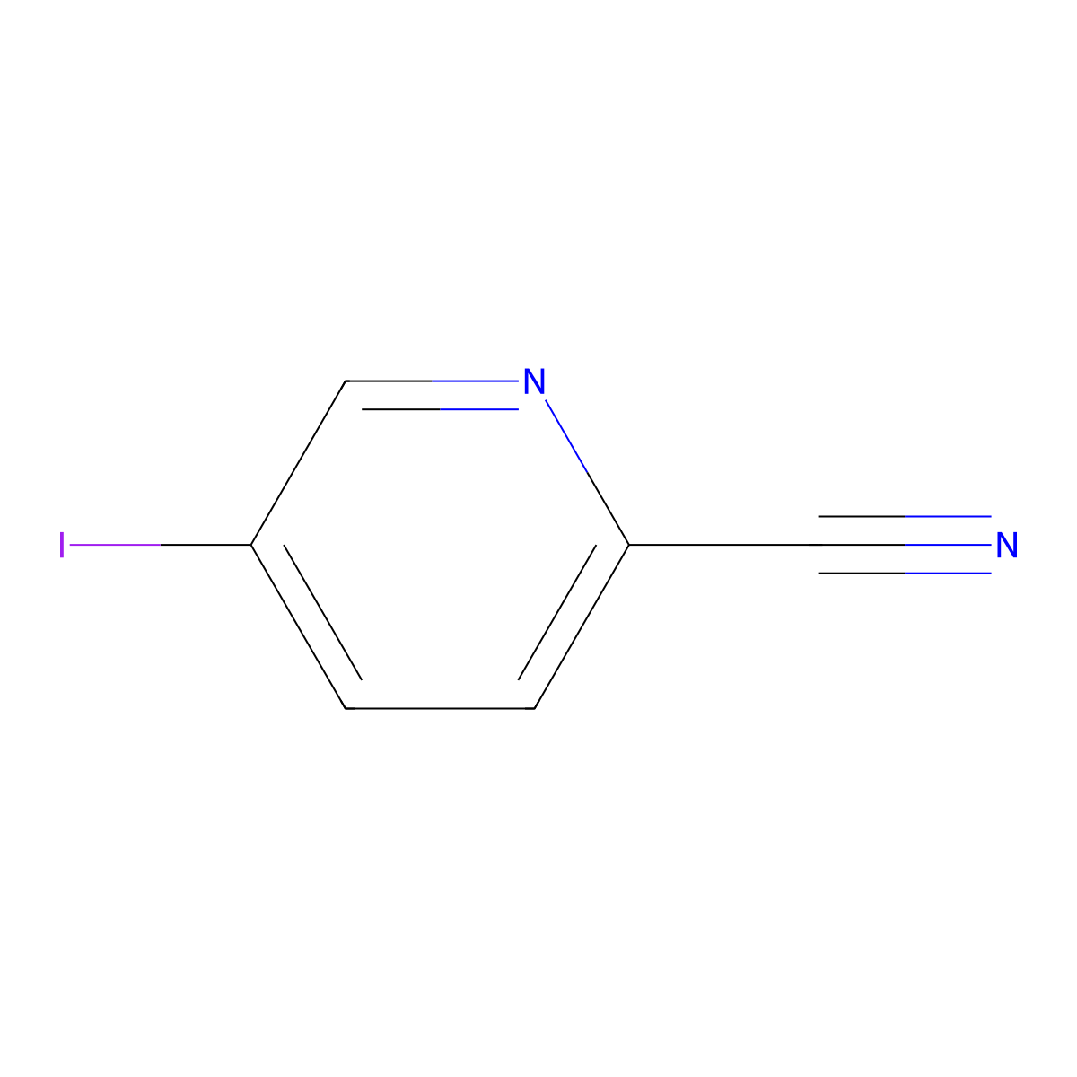 5-Iodopyridine-2-carbonitrile molecular structure, CAS 41960-47-8