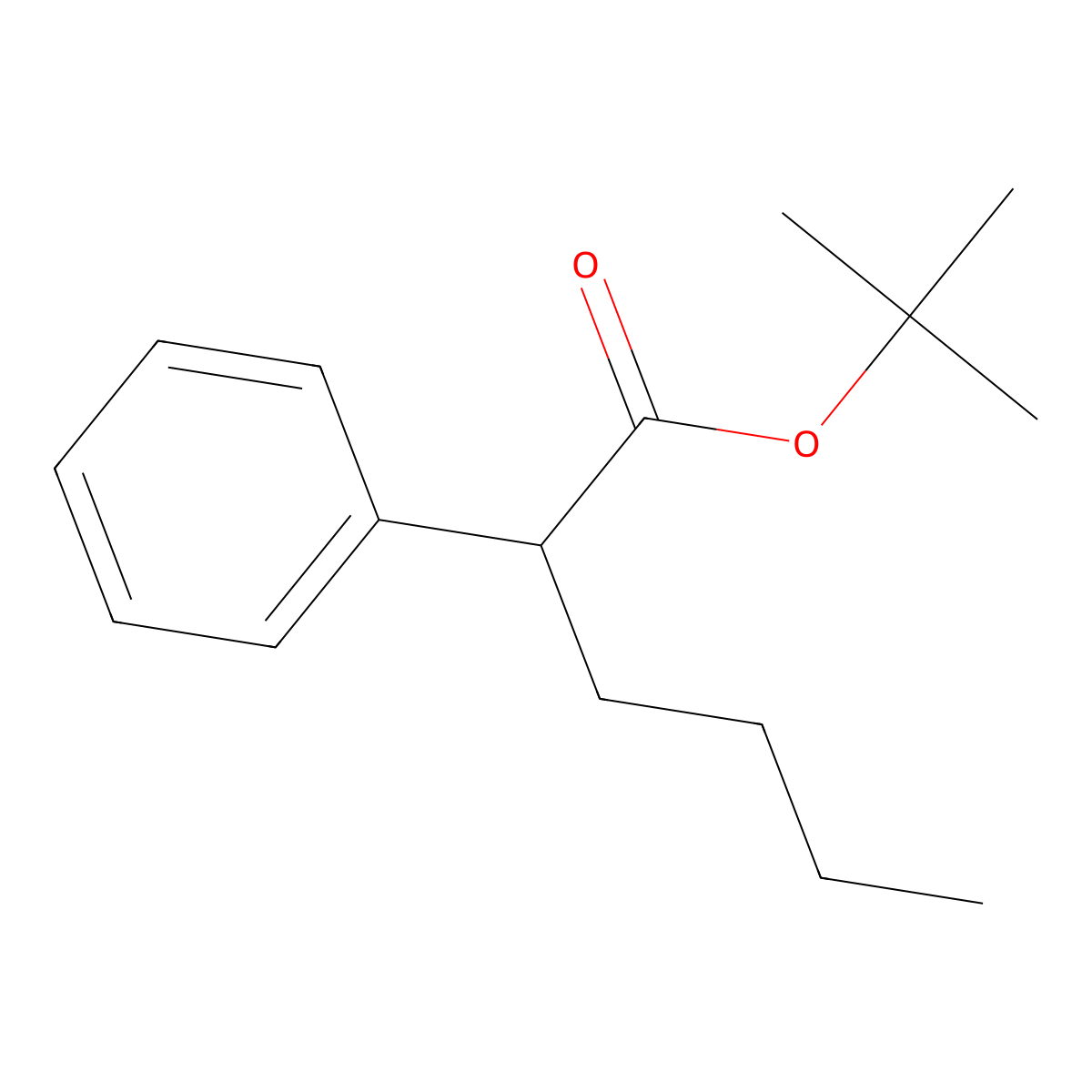 Tert-butyl 2-phenylhexanoate molecular structure, CAS 41961-73-3