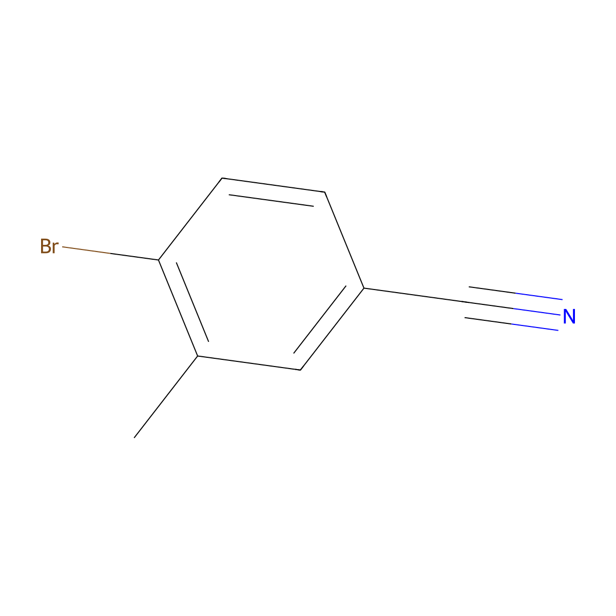 4-Bromo-3-methylbenzonitrile molecular structure, CAS 41963-20-6