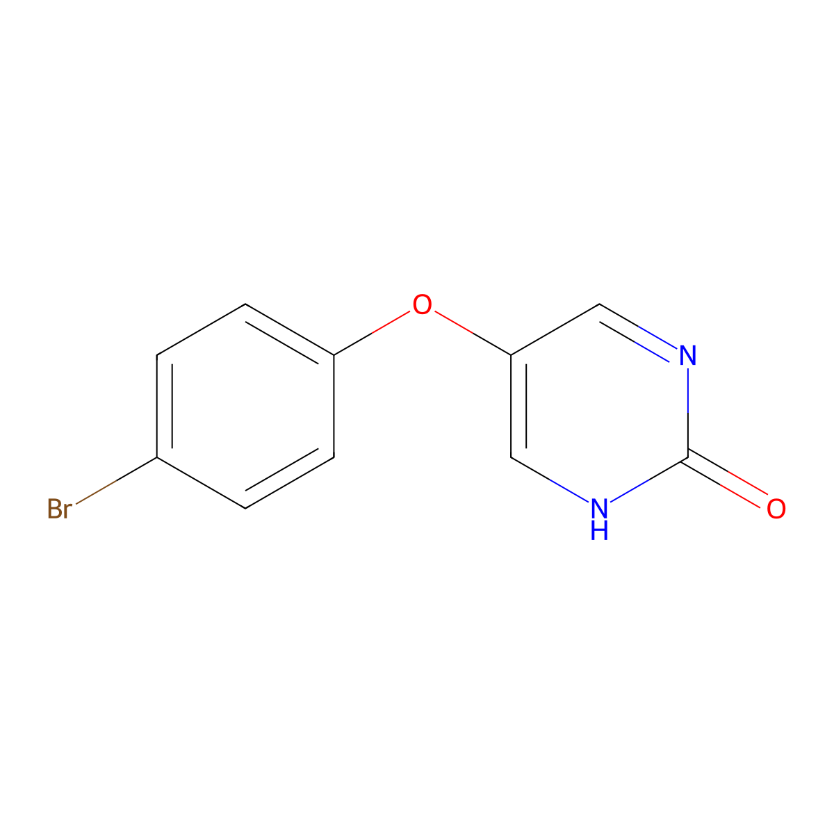 5-(4-Bromophenoxy)pyrimidin-2-ol molecular structure, CAS 41963-93-3