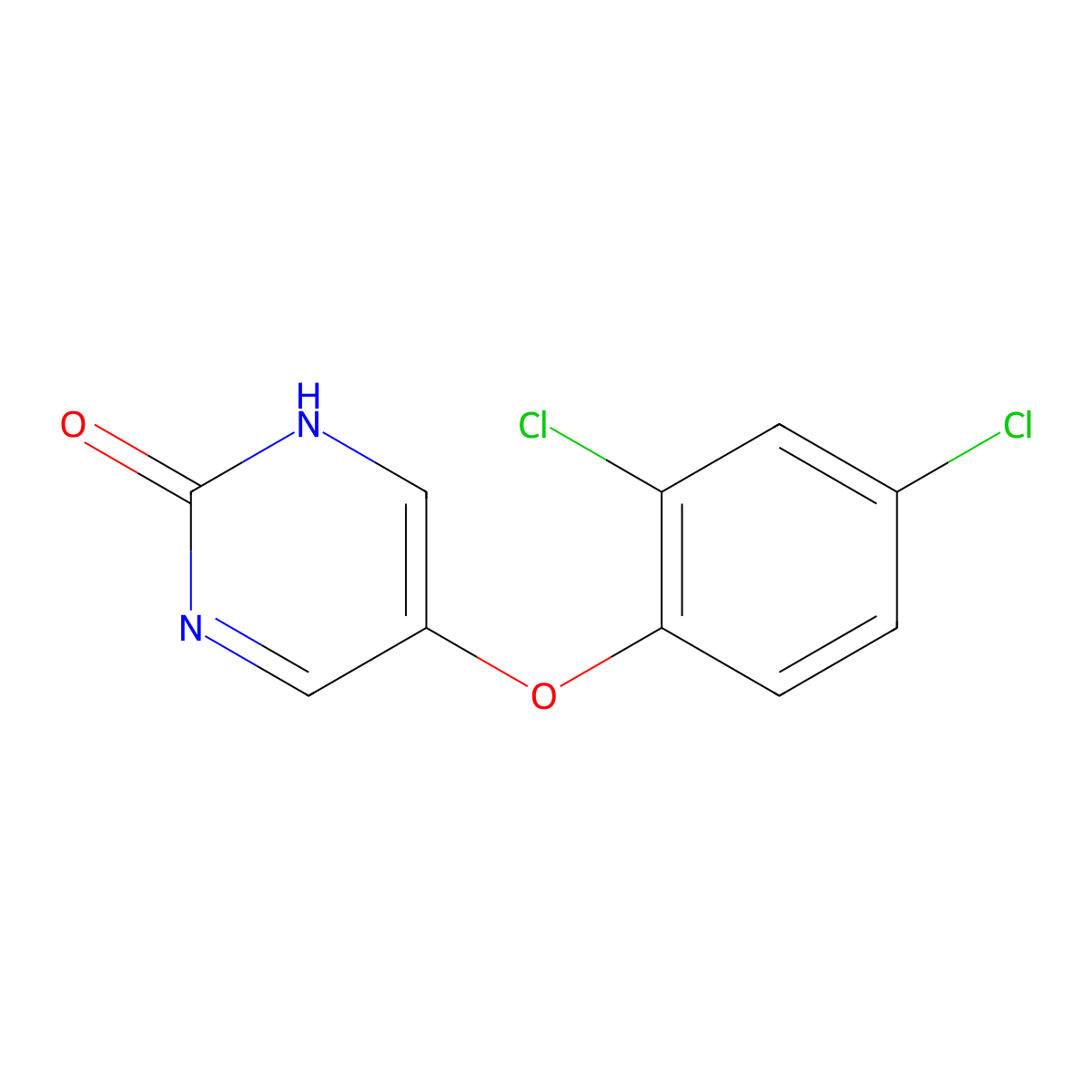 5-(2,4-dichlorophenoxy)pyrimidin-2(1H)-one molecular structure, CAS 41963-95-5