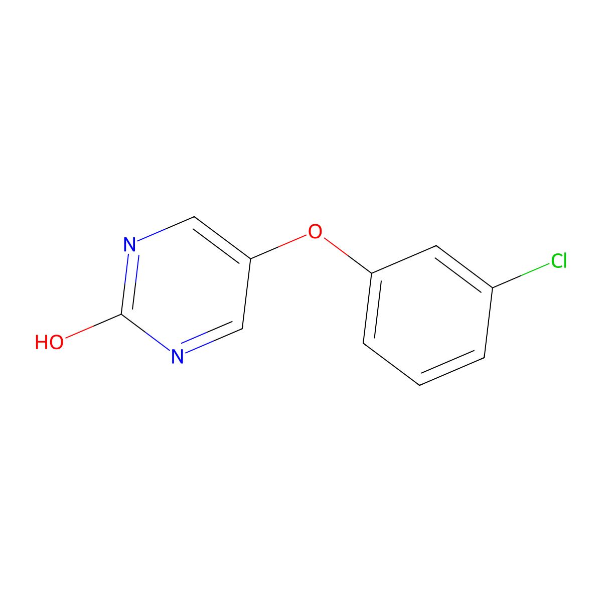 2(1H)-Pyrimidinone, 5-(3-chlorophenoxy)- molecular structure, CAS 41963-96-6