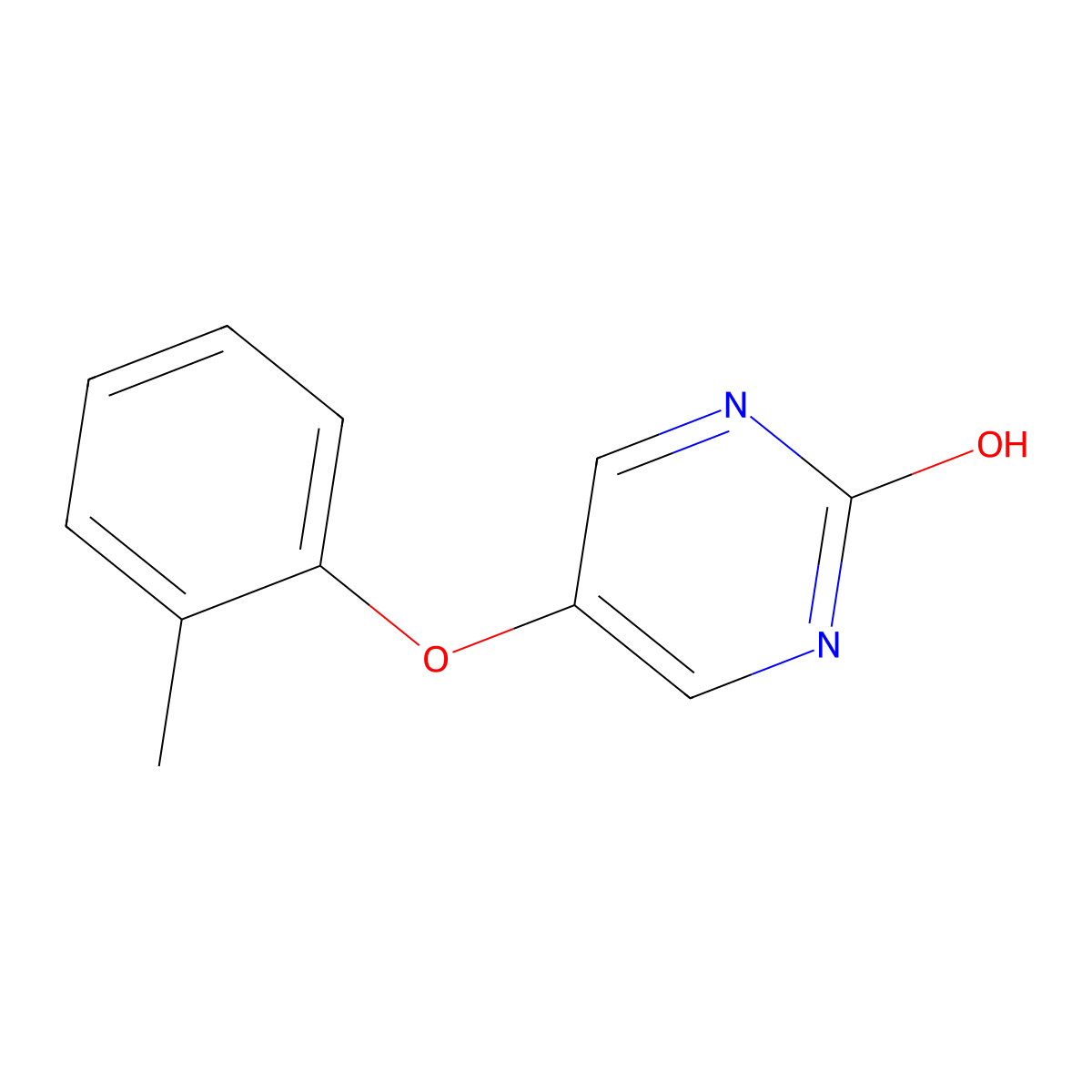 2(1H)-Pyrimidinone, 5-(2-methylphenoxy)- molecular structure, CAS 41964-08-3