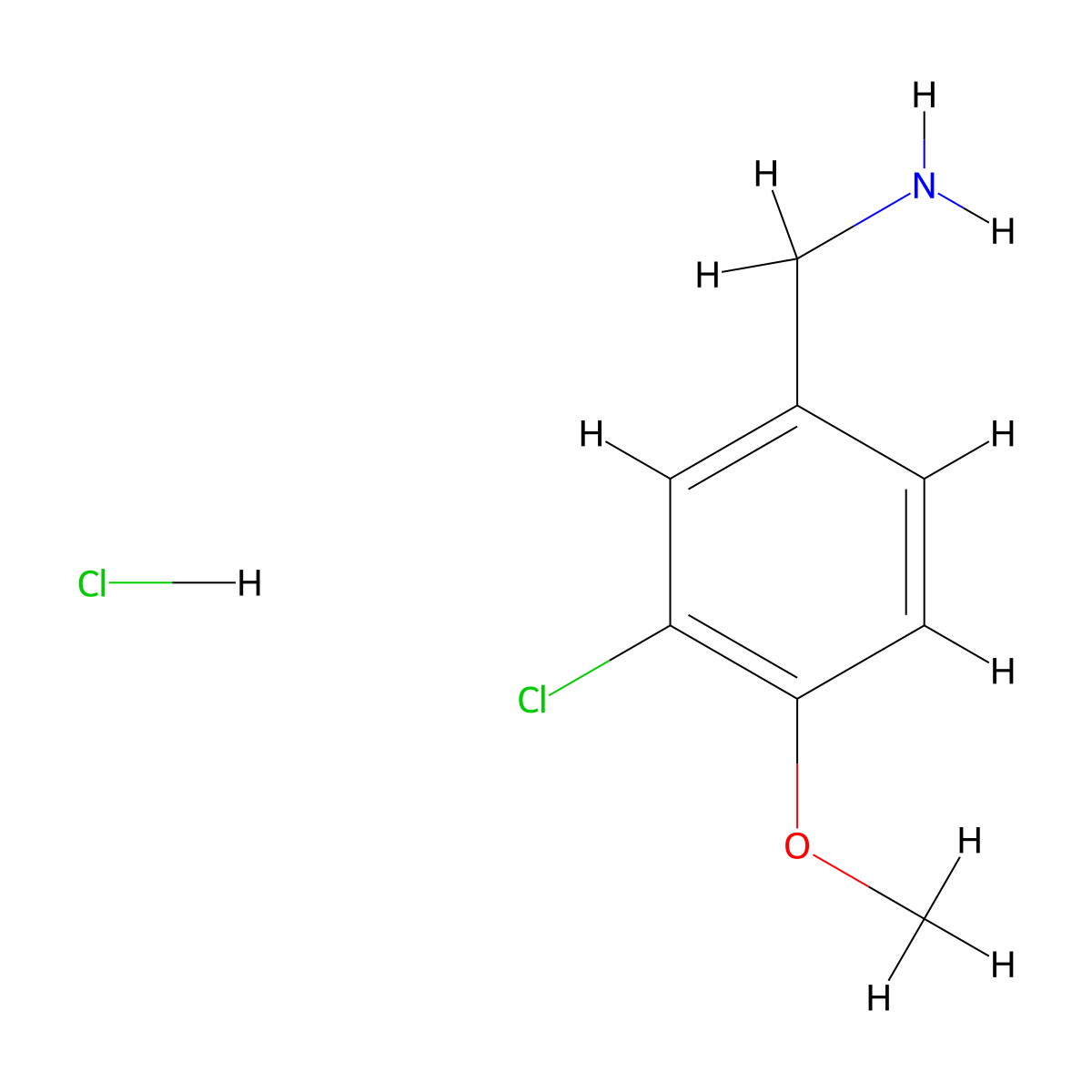 3-Chloro-4-methoxybenzylamine hydrochloride molecular structure, CAS 41965-95-1