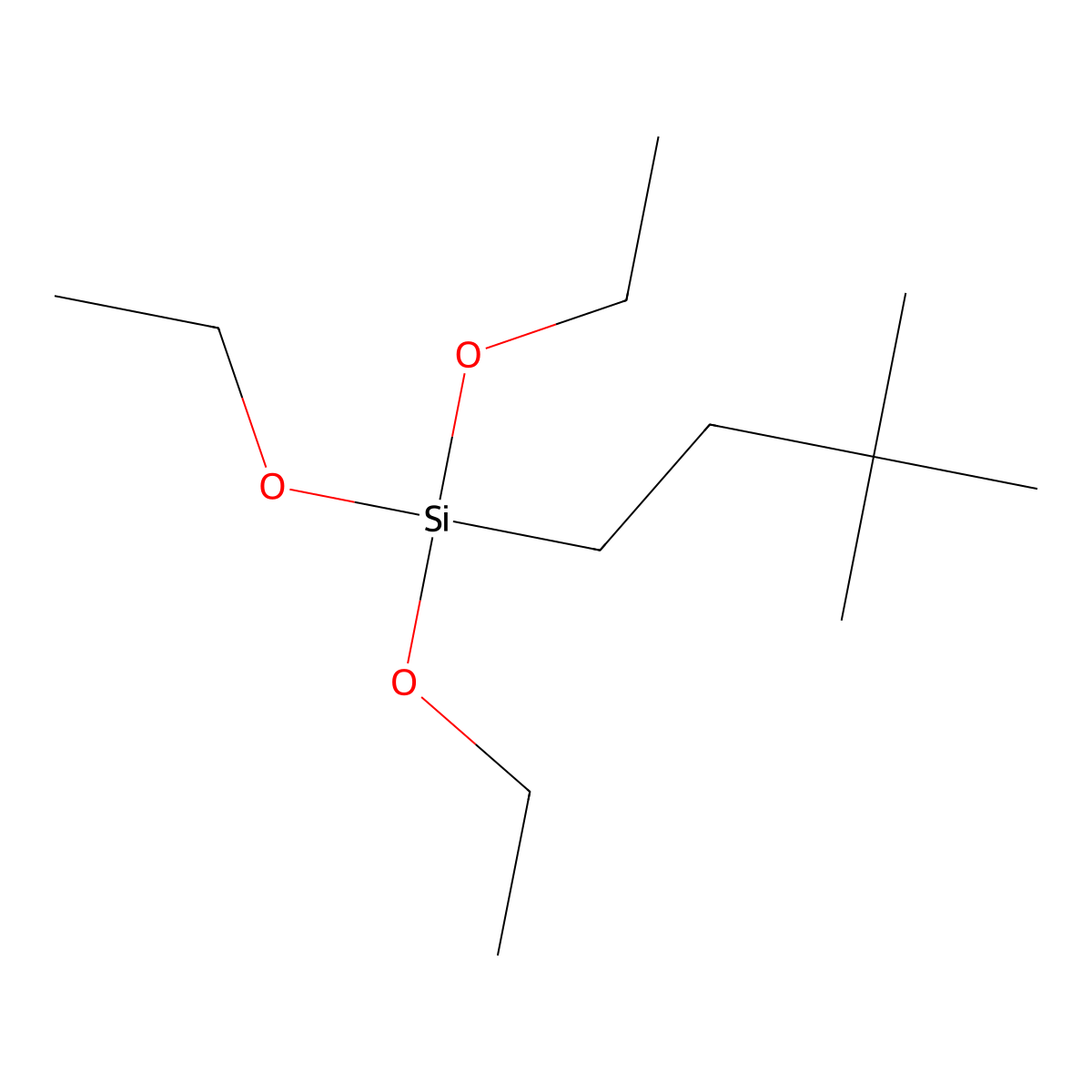 (3,3-Dimethylbutyl)(triethoxy)silane molecular structure, CAS 41966-94-3