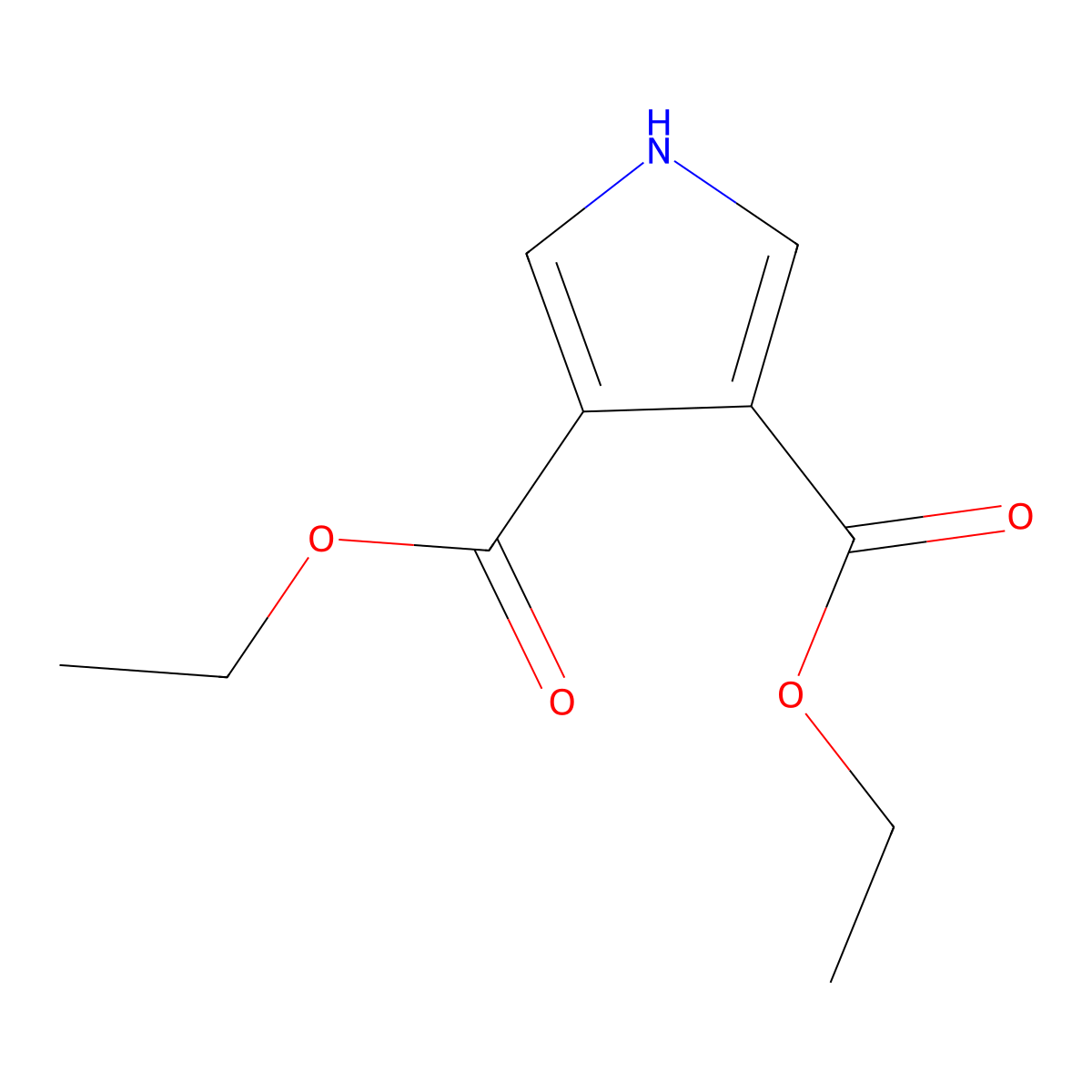 Diethyl 3,4-pyrroledicarboxylate molecular structure, CAS 41969-71-5