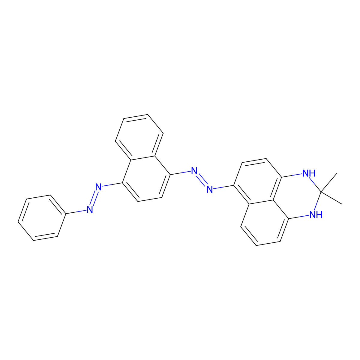 Sudan Black B molecular structure, CAS 4197-25-5