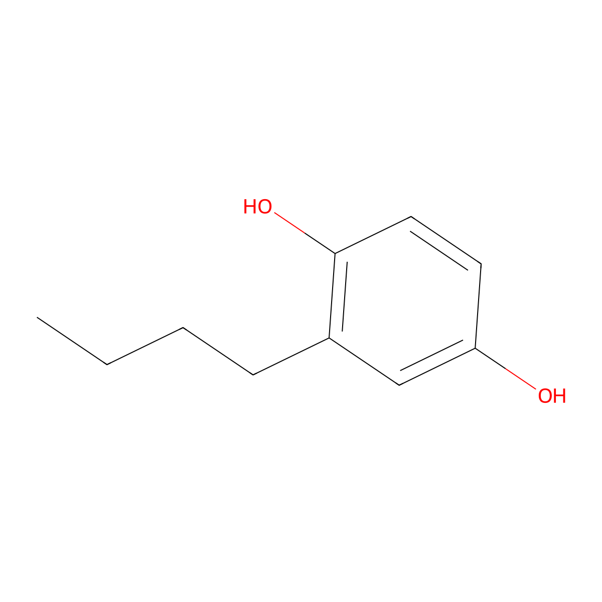 2-Butylhydroquinone molecular structure, CAS 4197-69-7