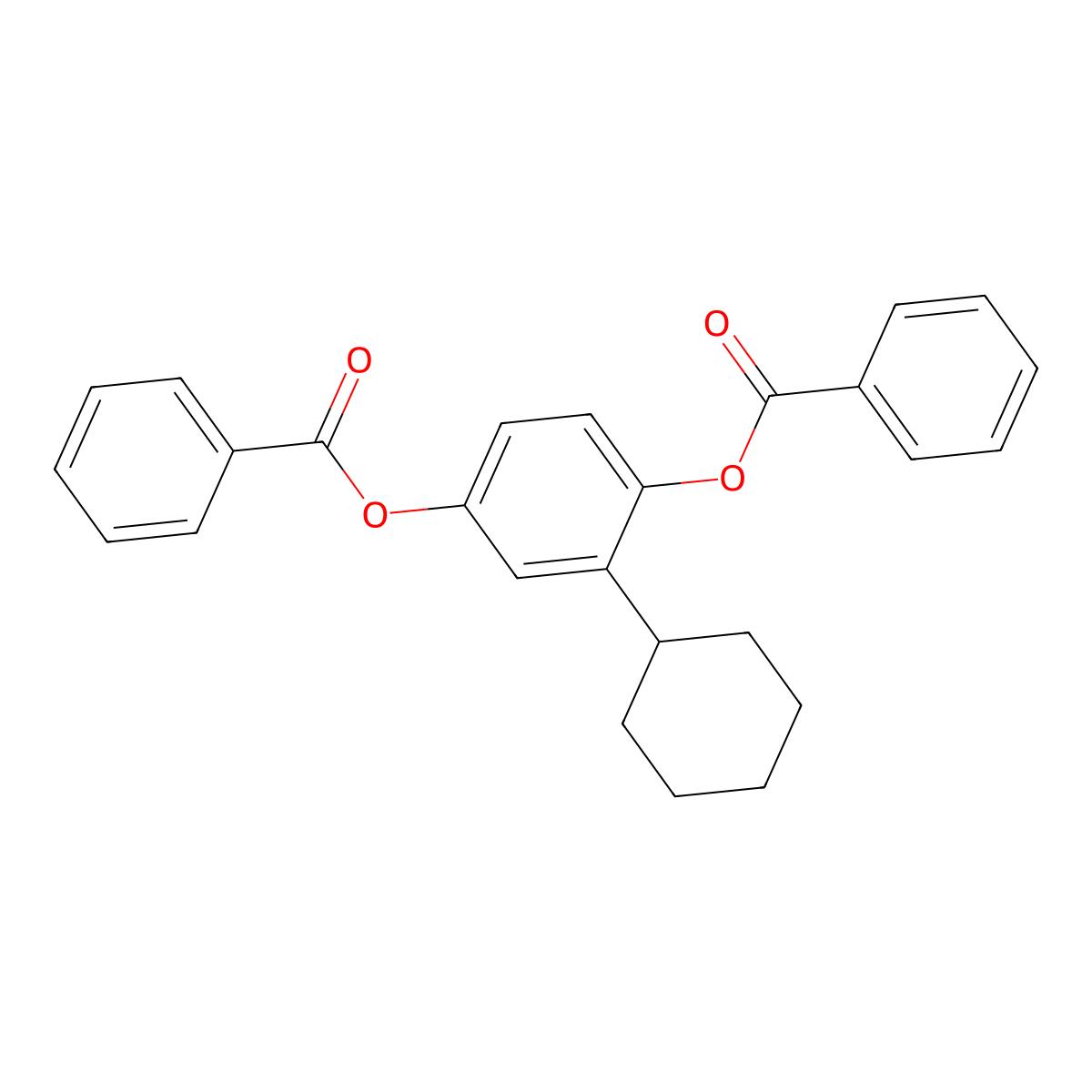 (4-Benzoyloxy-3-cyclohexylphenyl) benzoate molecular structure, CAS 4197-77-7