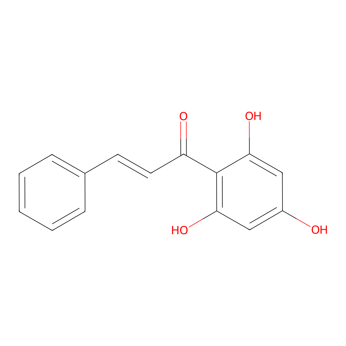 Pinocembrin chalcone molecular structure, CAS 4197-97-1
