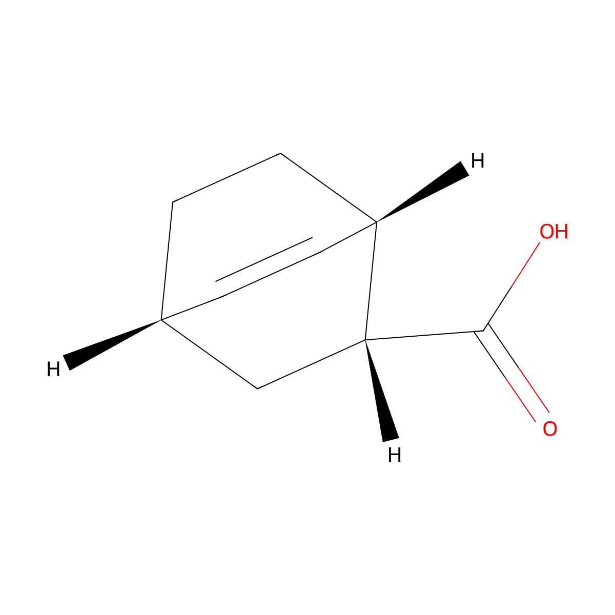 rac-(1R,2S,4R)-bicyclo[2.2.2]oct-5-ene-2-carboxylic acid molecular structure, CAS 41977-04-2