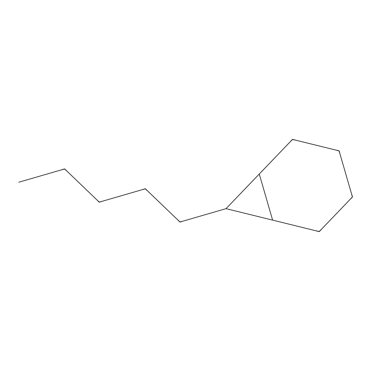 7-Pentylbicyclo[4.1.0]heptane molecular structure, CAS 41977-45-1