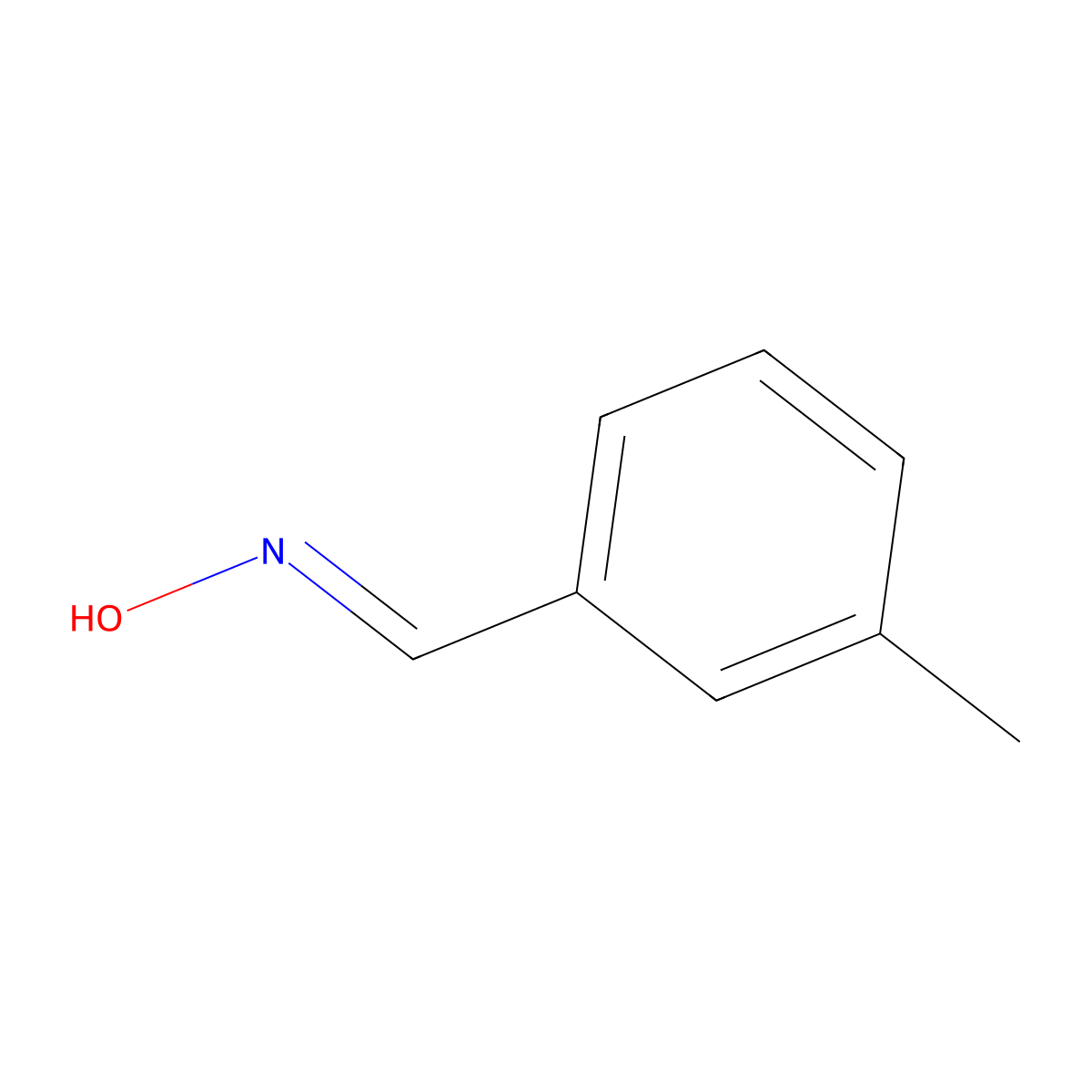 3-Methylbenzaldehyde oxime molecular structure, CAS 41977-54-2