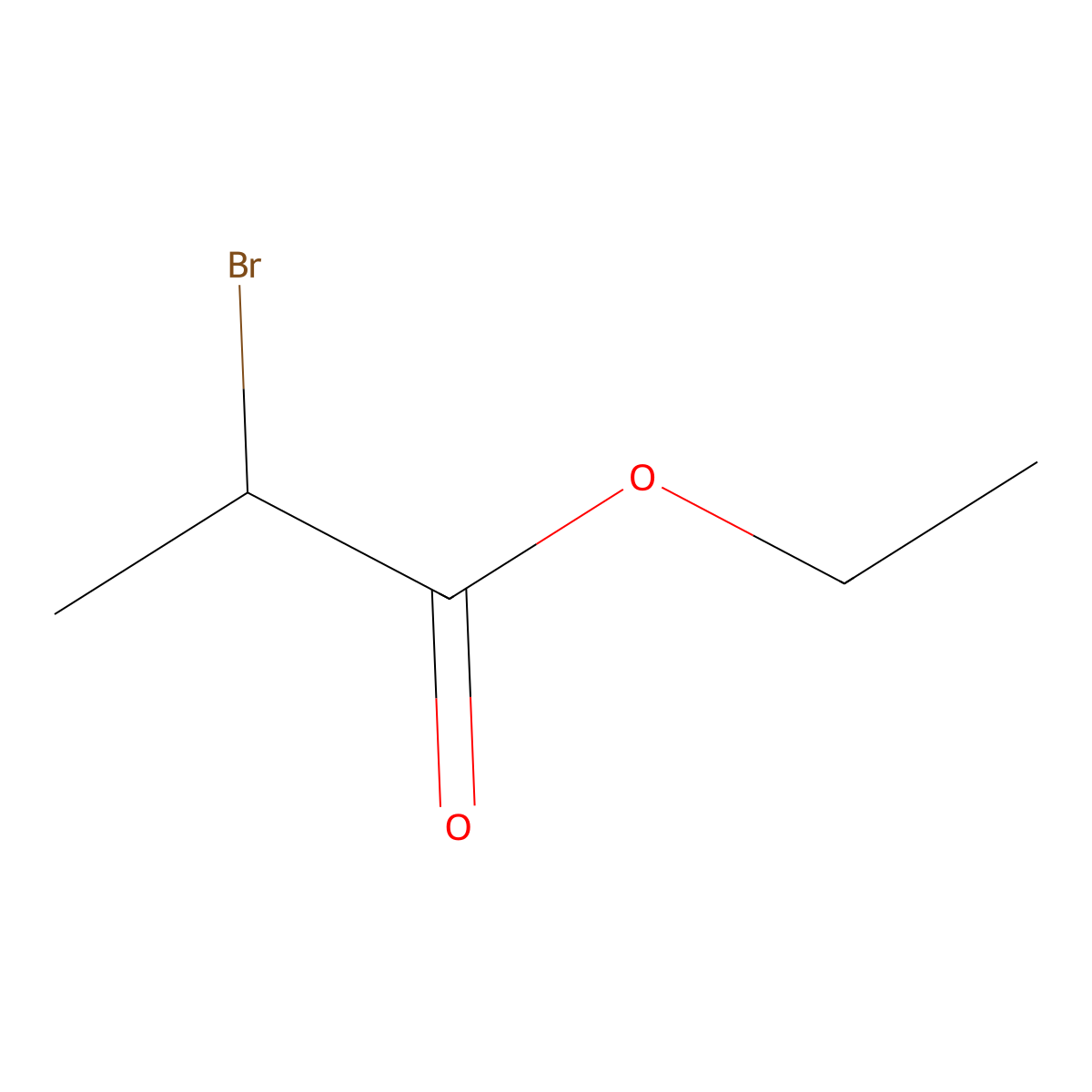 Ethyl 2-bromopropionate molecular structure, CAS 41978-69-2
