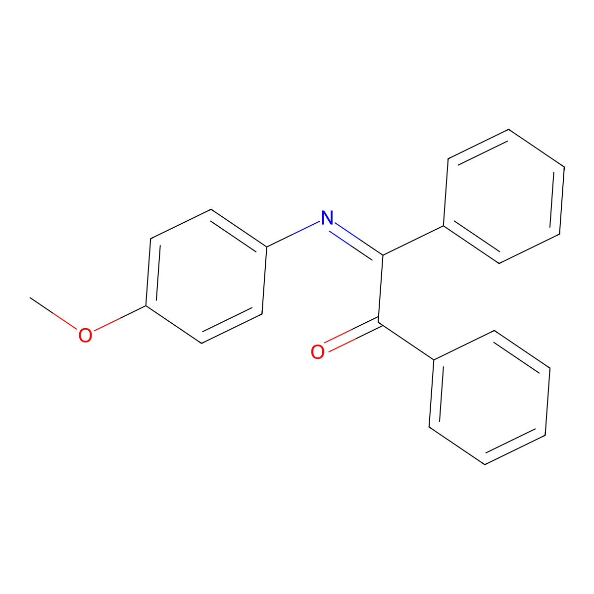 2-(4-Methoxyphenyl)imino-1,2-diphenylethanone molecular structure, CAS 4198-96-3
