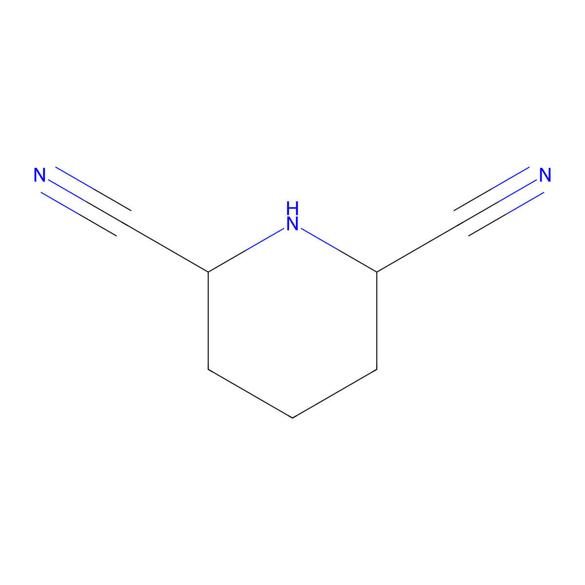 Piperidine-2,6-dicarbonitrile molecular structure, CAS 41980-31-8
