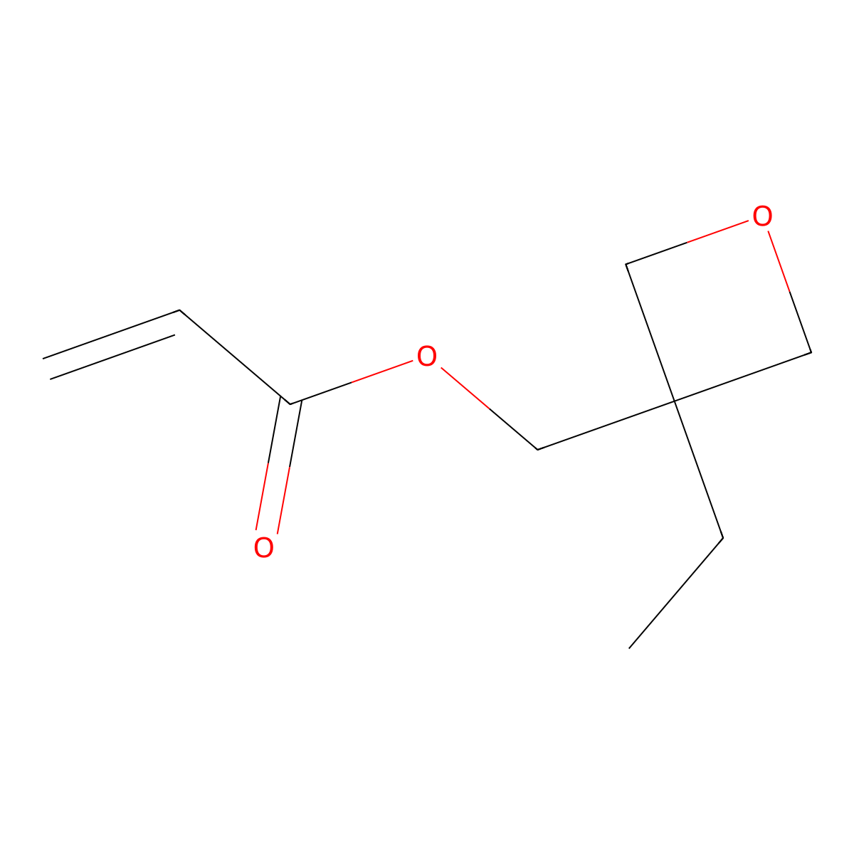 (3-ethyloxetan-3-yl)methyl Prop-2-enoate molecular structure, CAS 41988-14-1