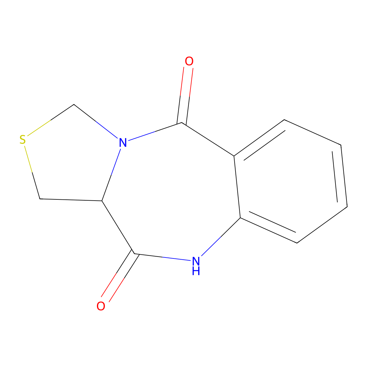 1,11a-dihydrobenzo[e]thiazolo[3,4-a][1,4]diazepine-5,11(3H,10H)-dione molecular structure, CAS 41994-30-3