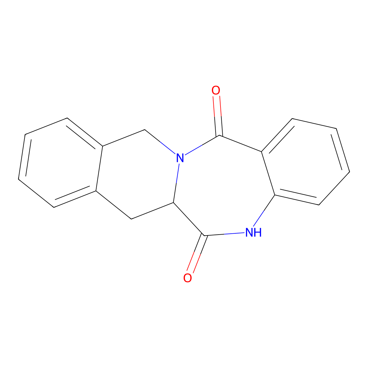 7,12-dihydroisoquino[3,2-c][1,4]benzodiazepine-6,14(5H,6aH)-dione molecular structure, CAS 41994-34-7