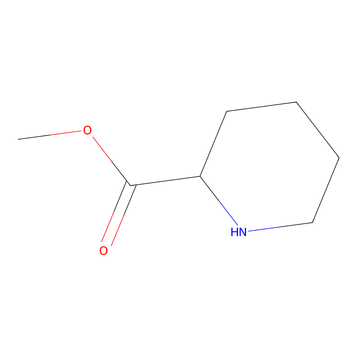 Methyl pipecolinate molecular structure, CAS 41994-45-0