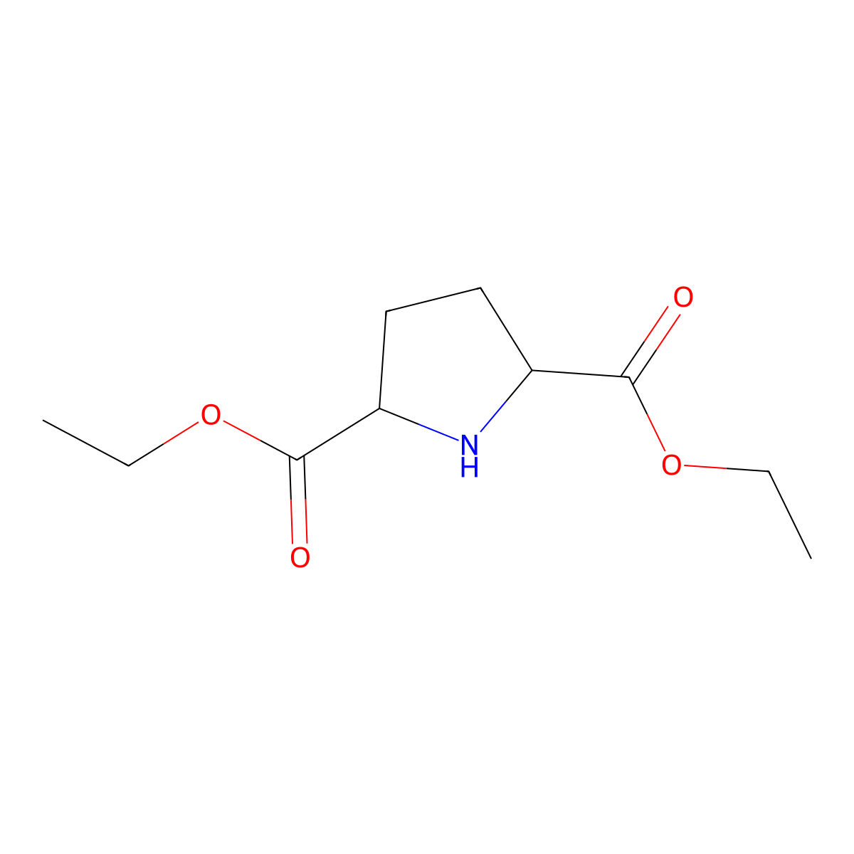 Diethyl pyrrolidine-2,5-dicarboxylate molecular structure, CAS 41994-50-7