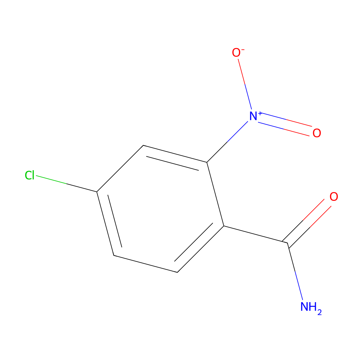 4-Chloro-2-nitrobenzamide molecular structure, CAS 41994-91-6