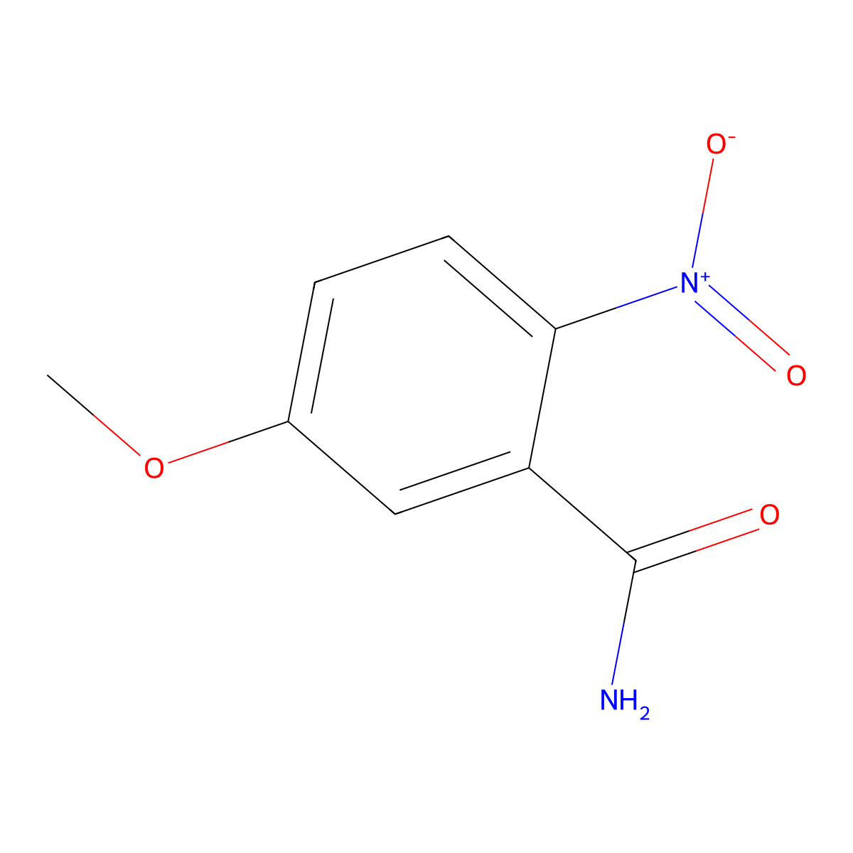 5-Methoxy-2-nitrobenzamide molecular structure, CAS 41994-92-7