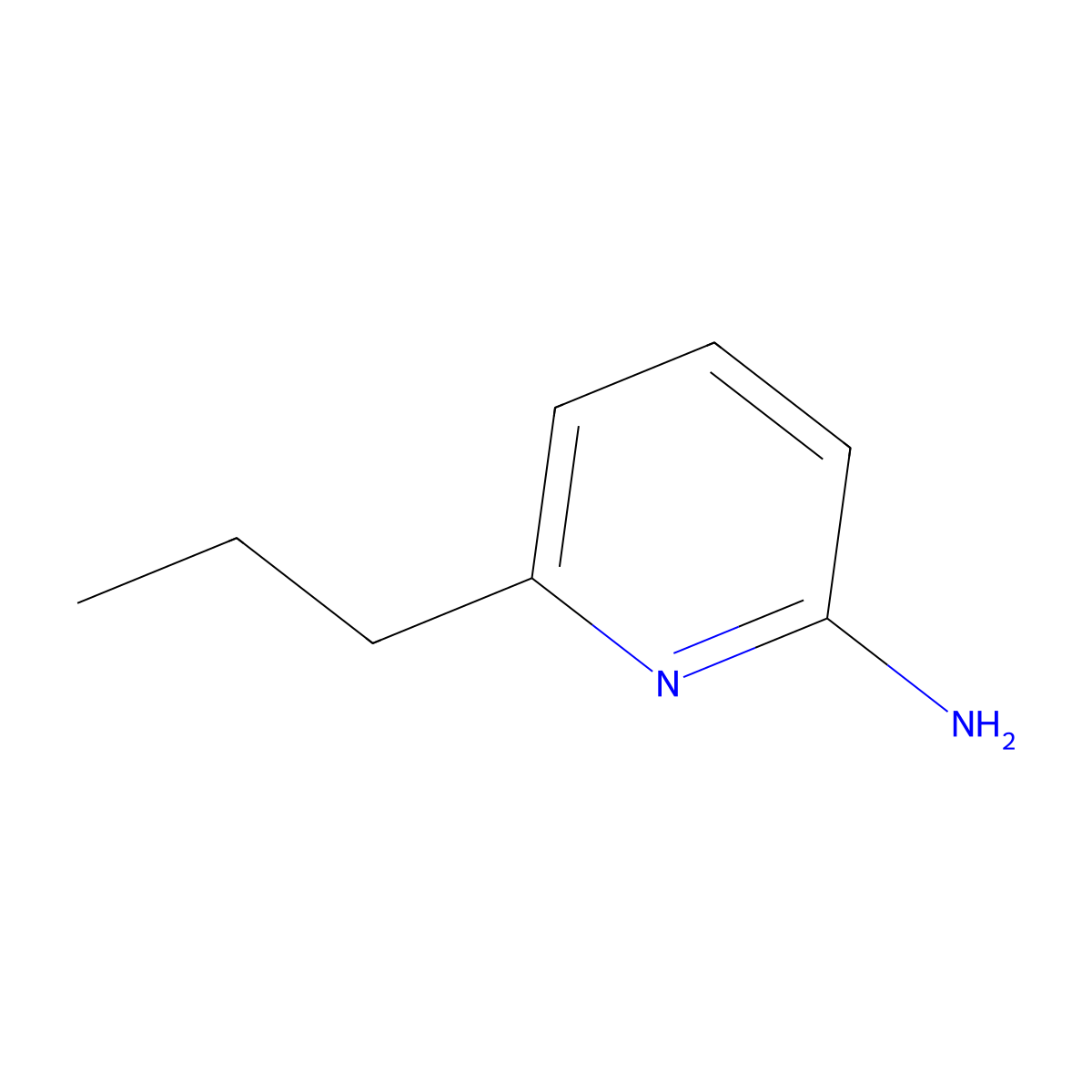 6-Propylpyridin-2-amine molecular structure, CAS 41995-29-3