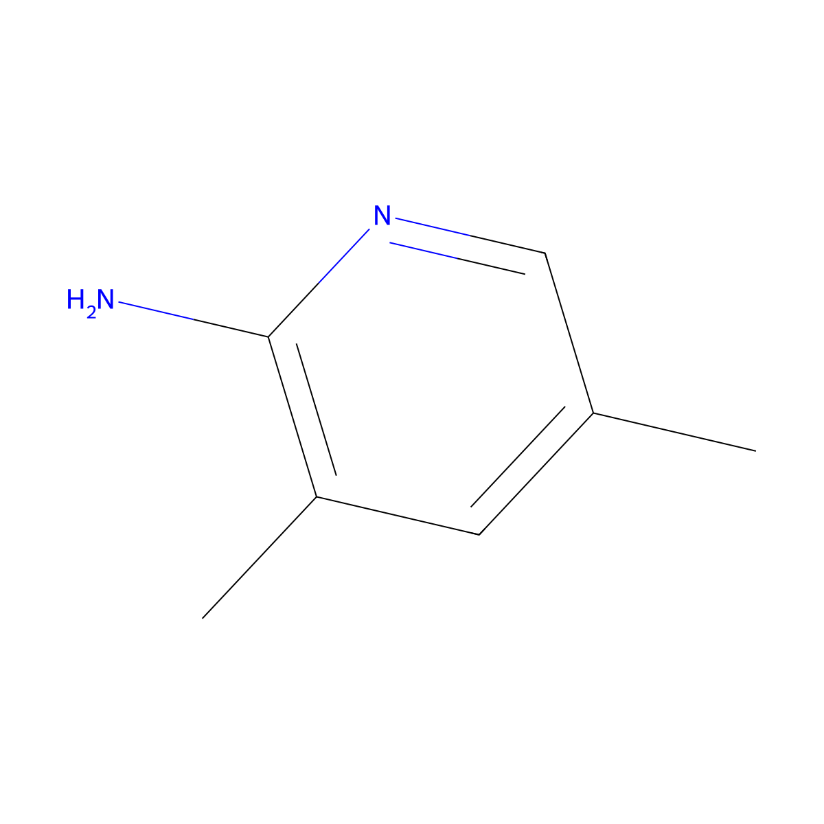 3,5-Dimethylpyridin-2-amine molecular structure, CAS 41995-30-6