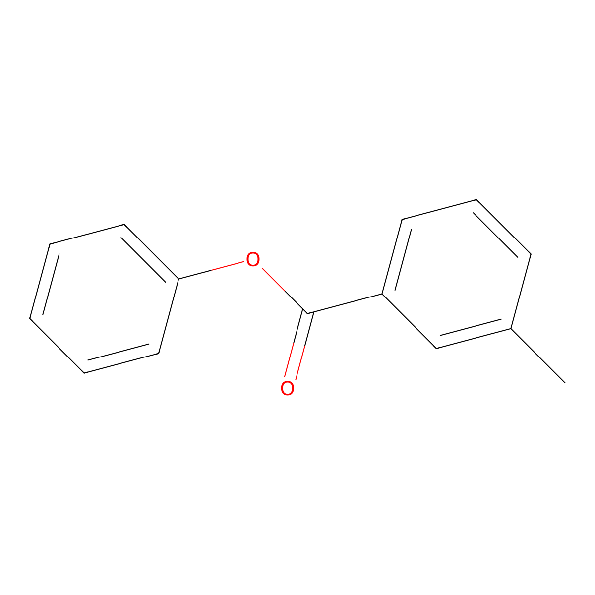 Phenyl 3-methylbenzoate molecular structure, CAS 41998-14-5