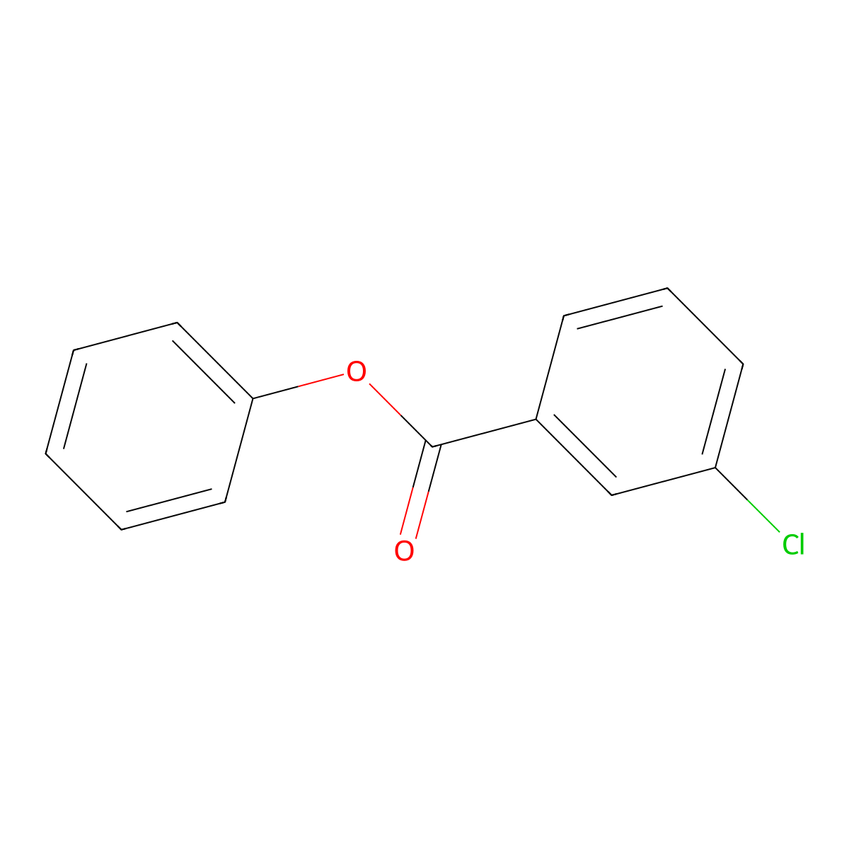 Phenyl-3-chlorobenzoate molecular structure, CAS 41998-17-8