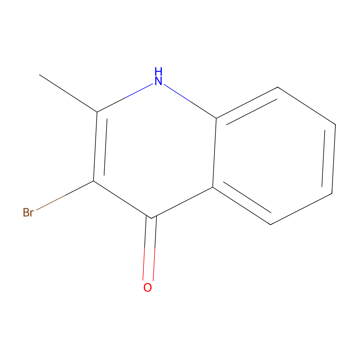 3-Bromo-2-methylquinolin-4-OL molecular structure, CAS 41999-24-0
