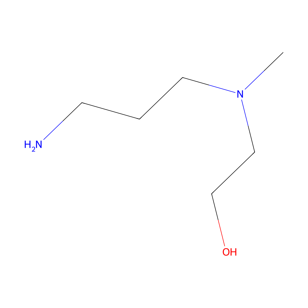 N-(2-hydroxyethyl)-N-methyl-1,3-propanediamine molecular structure, CAS 41999-70-6