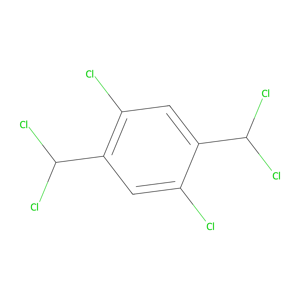 1,4-Dichloro-2,5-bis(dichloromethyl)benzene molecular structure, CAS 41999-84-2