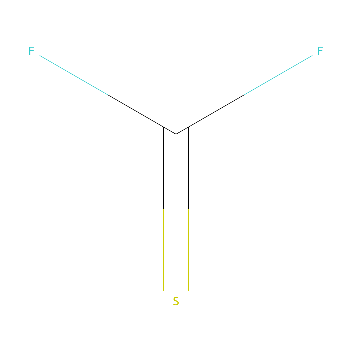 Carbonothioic difluoride molecular structure, CAS 420-32-6