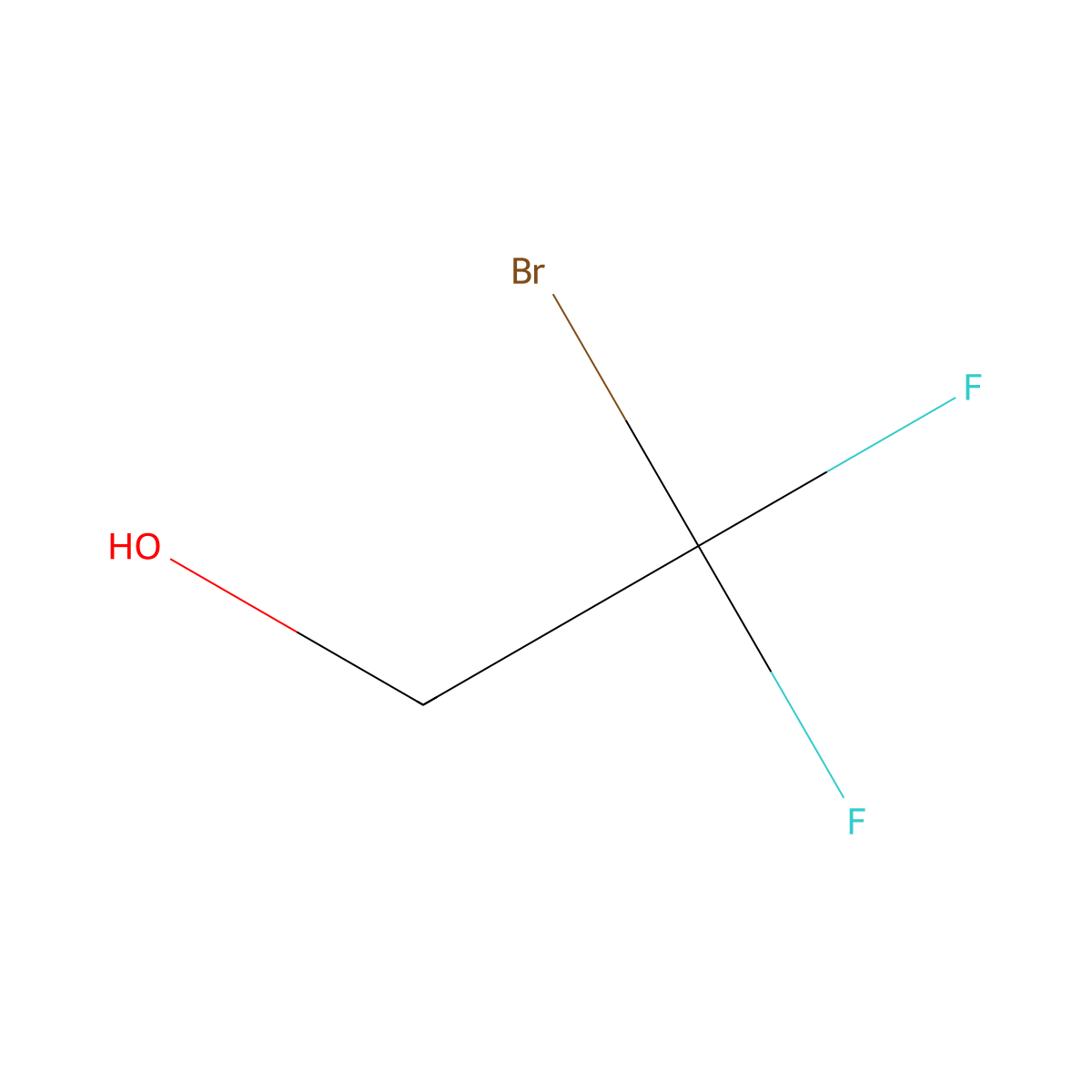 2-Bromo-2,2-difluoroethan-1-ol molecular structure, CAS 420-94-0