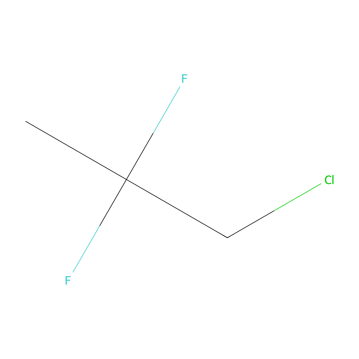 1-Chloro-2,2-difluoropropane molecular structure, CAS 420-99-5