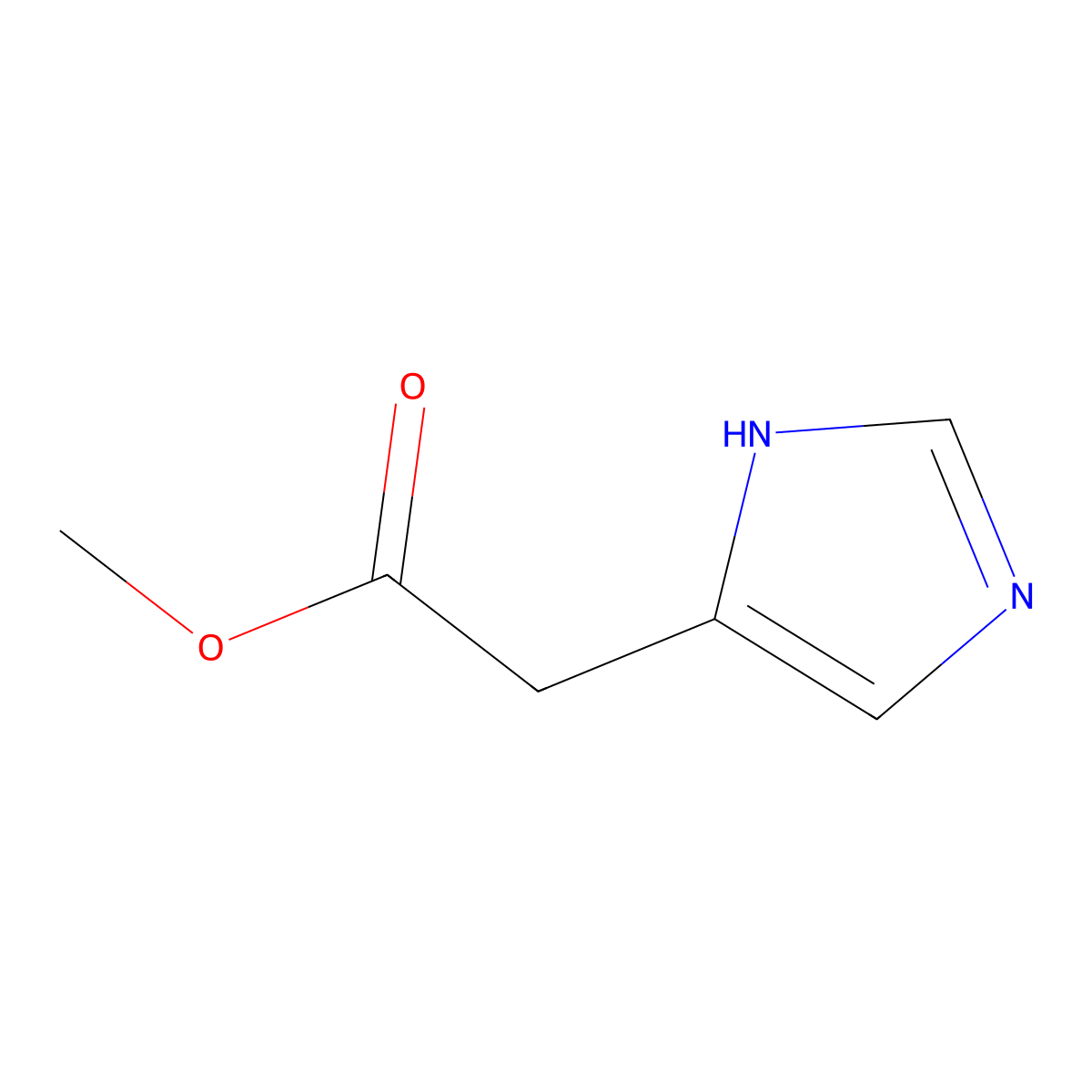 Methyl (1H-imidazol-5-yl)acetate molecular structure, CAS 4200-46-8