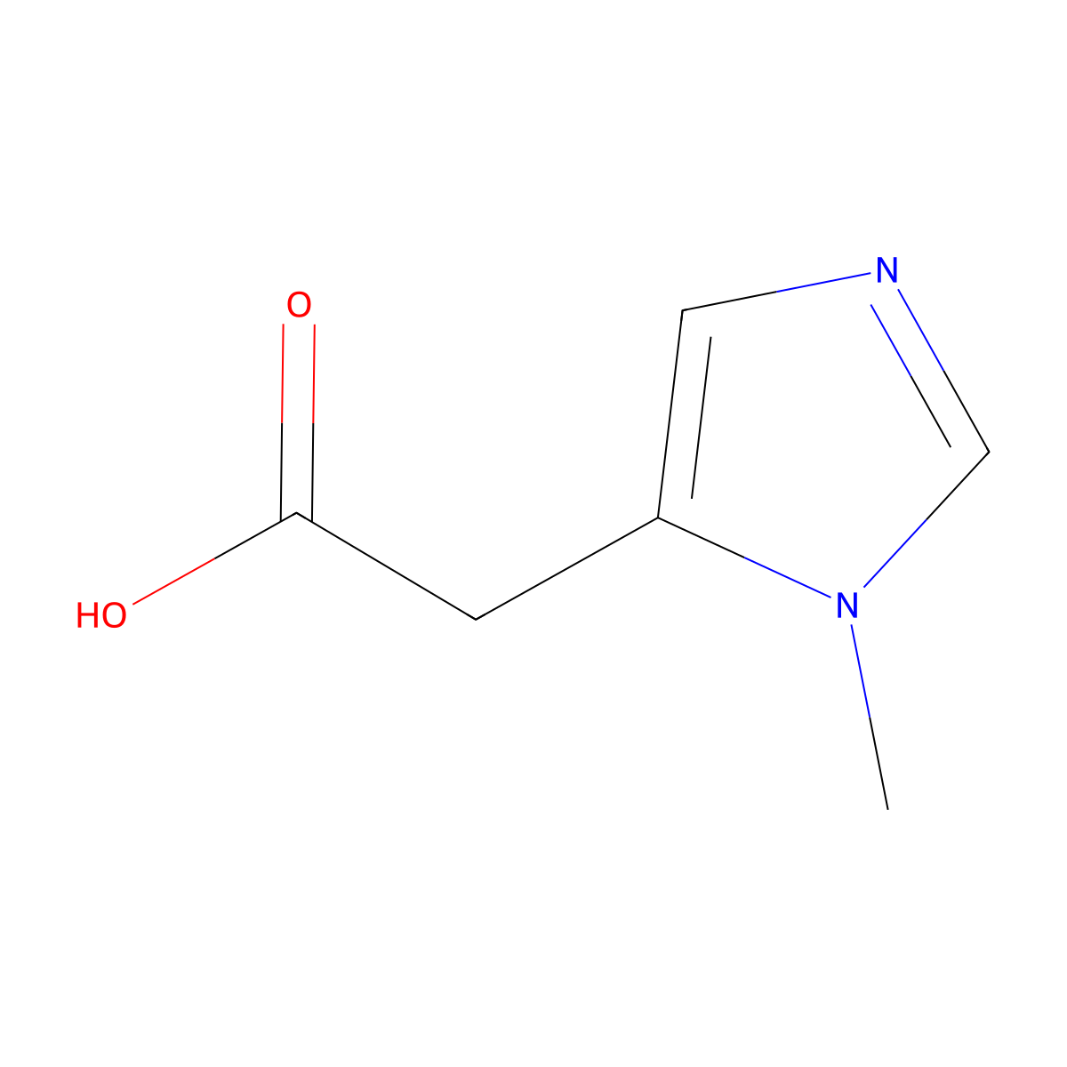 1-Methylimidazole-5-acetic acid molecular structure, CAS 4200-48-0