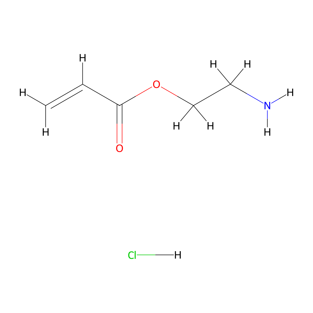 2-Aminoethyl acrylate hydrochloride molecular structure, CAS 4200-86-6