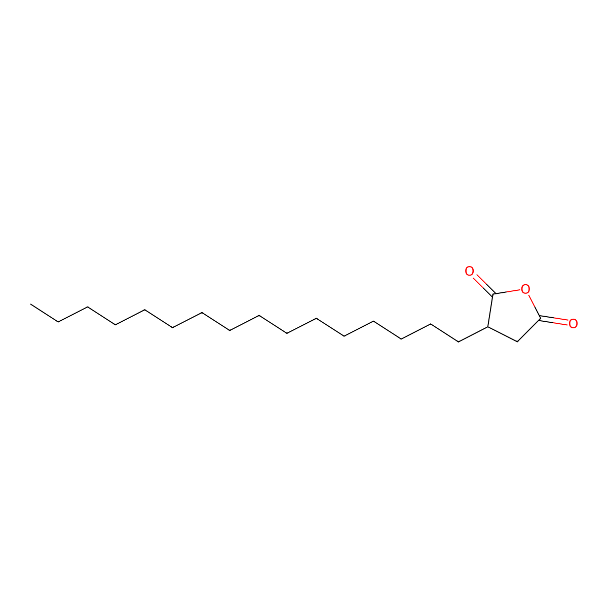 2,5-Furandione, 3-hexadecyldihydro- molecular structure, CAS 4200-91-3