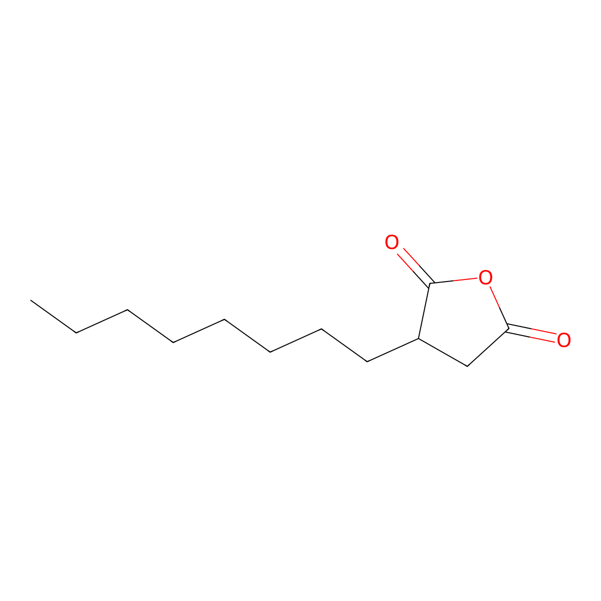 2,5-Furandione, dihydro-3-octyl- molecular structure, CAS 4200-92-4