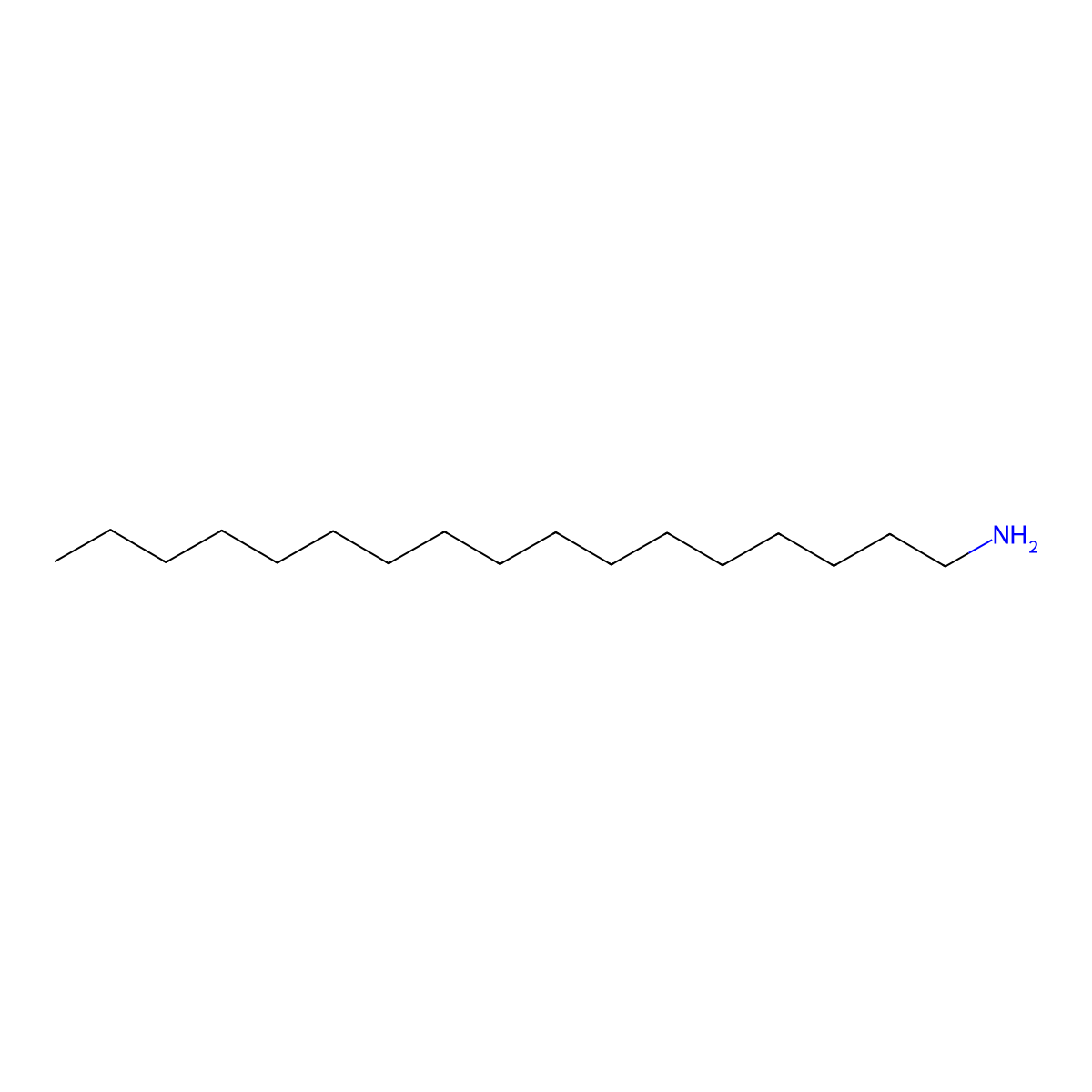 Heptadecylamine molecular structure, CAS 4200-95-7