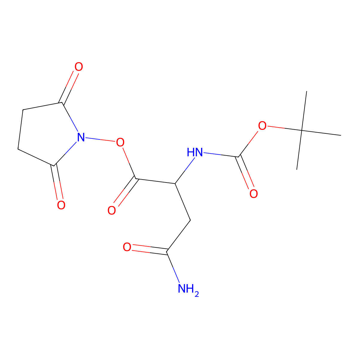 Boc-asn-osu molecular structure, CAS 42002-18-6