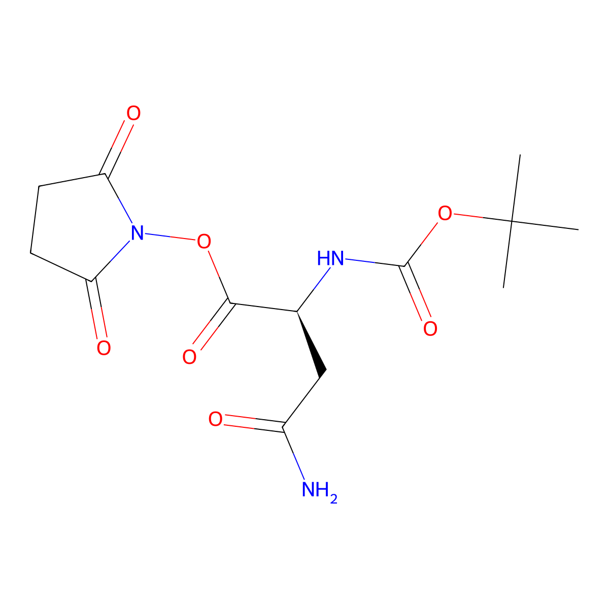 Boc-asn-osu molecular structure, CAS 42002-18-6
