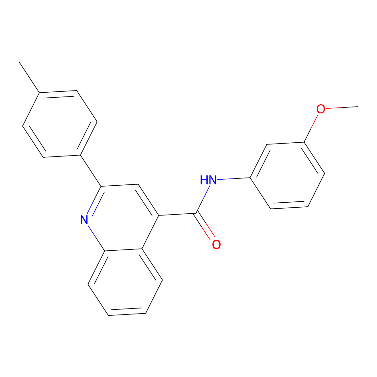 N-(3-methoxyphenyl)-2-(4-methylphenyl)-4-quinolinecarboxamide molecular structure, CAS 420089-91-4