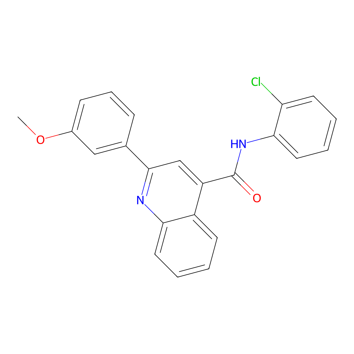 N-(2-chlorophenyl)-2-(3-methoxyphenyl)quinoline-4-carboxamide molecular structure, CAS 420089-93-6