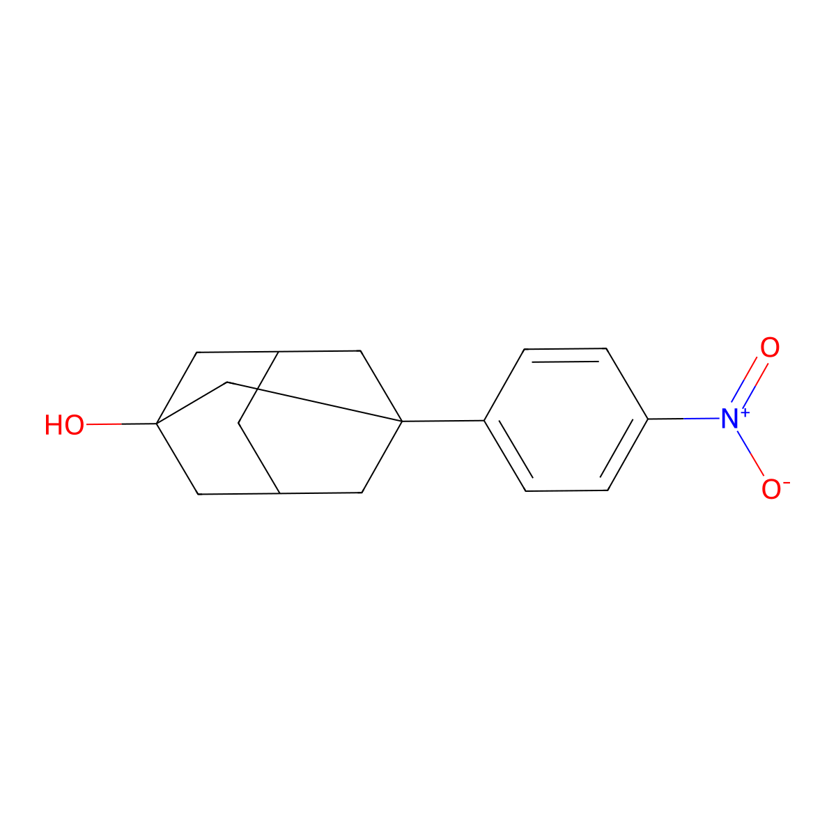 3-(4-Nitrophenyl)adamantan-1-ol molecular structure, CAS 42009-76-7