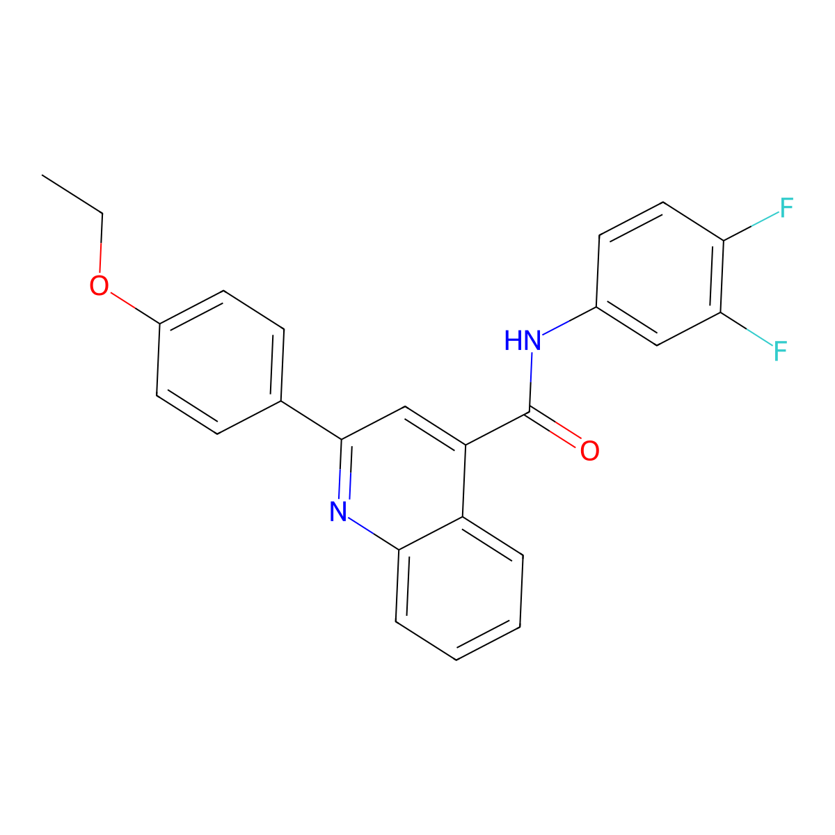 N-(3,4-difluorophenyl)-2-(4-ethoxyphenyl)quinoline-4-carboxamide molecular structure, CAS 420090-64-8